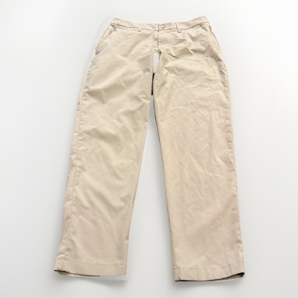 Lululemon Mens Beige Commission Slim Ventlight Lightweight Casual Pants Size 30